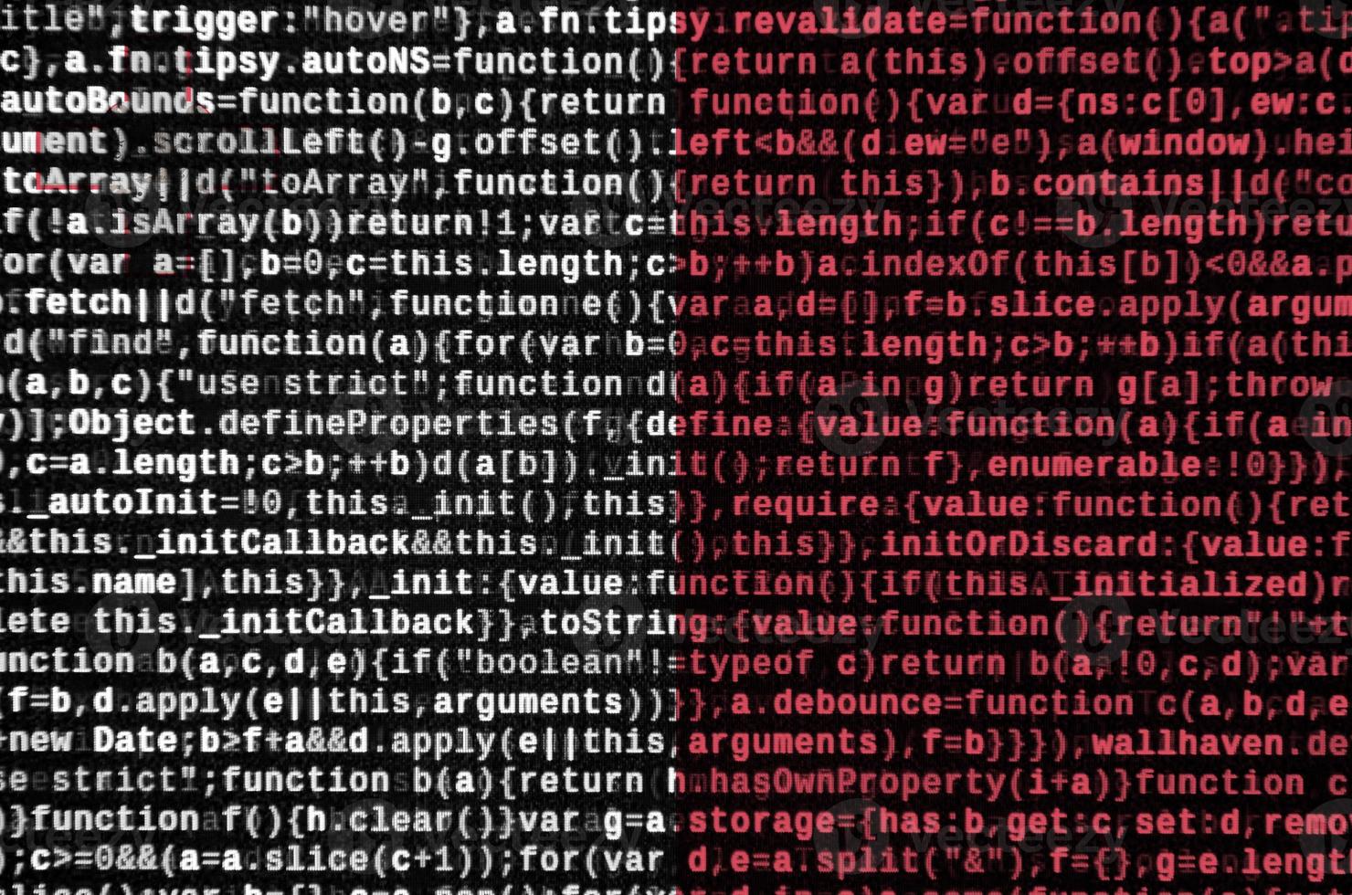 Malta flag  is depicted on the screen with the program code. The concept of modern technology and site development photo