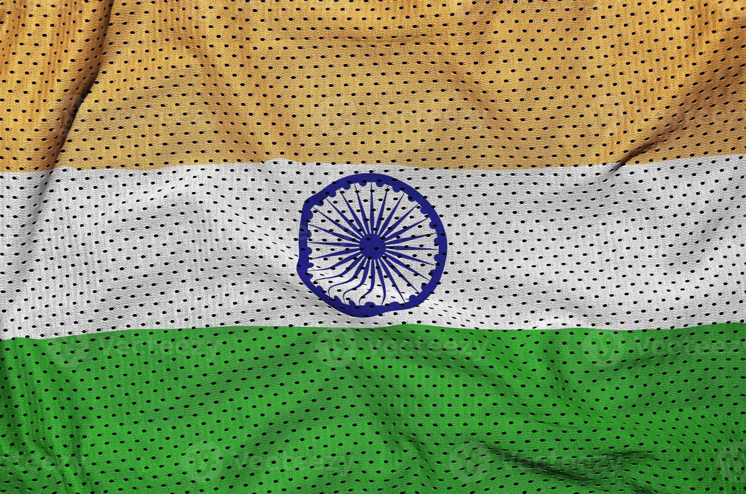 India flag printed on a polyester nylon sportswear mesh fabric w photo