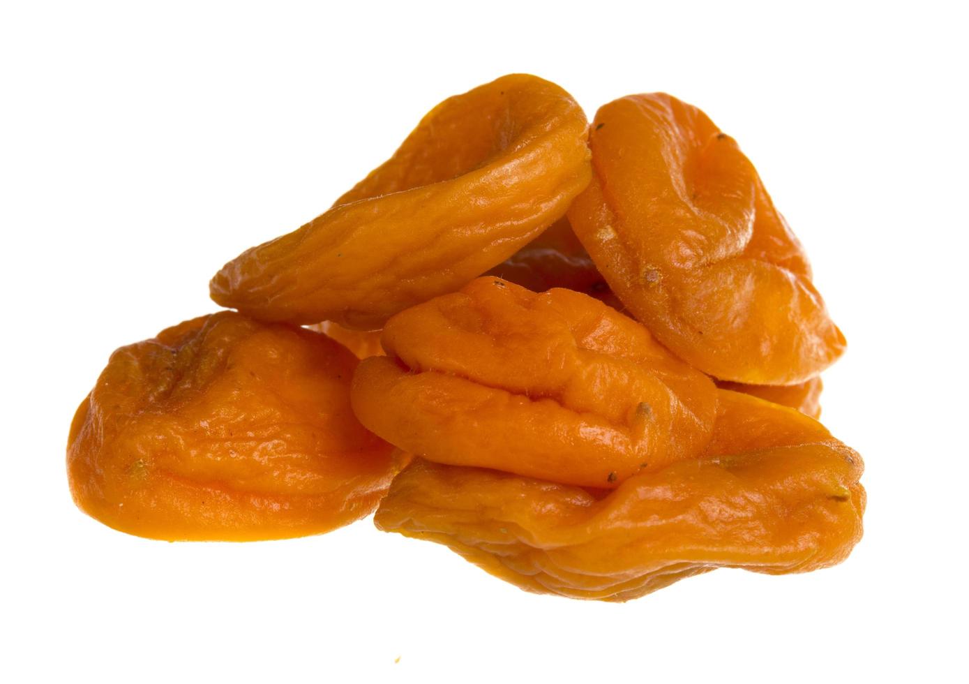 Dried apricot on white photo
