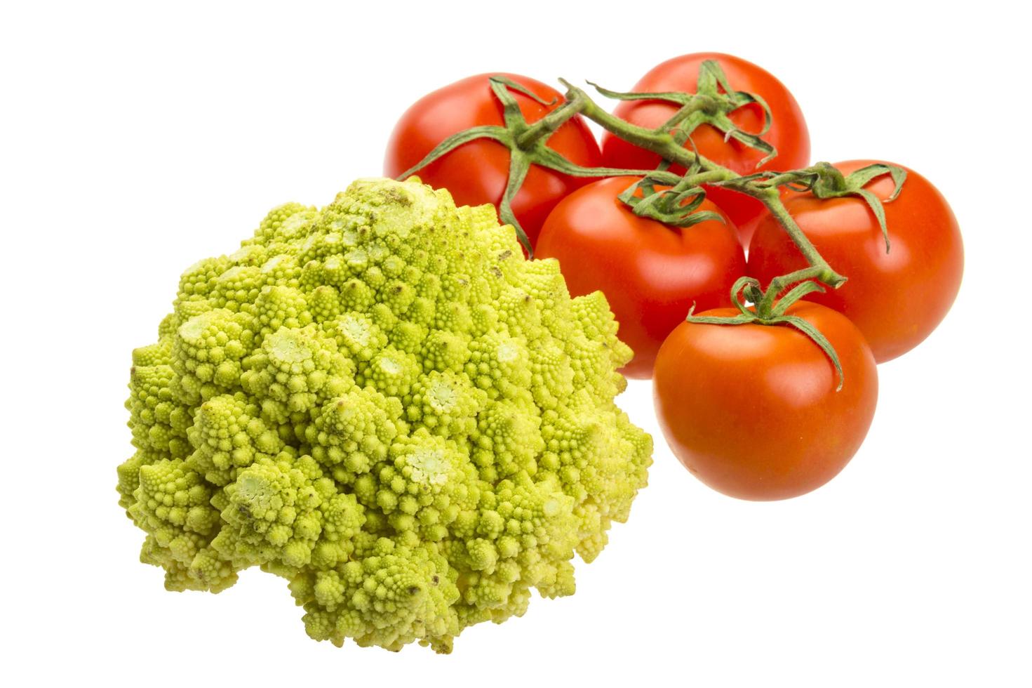 Romanesco cabbage on white photo