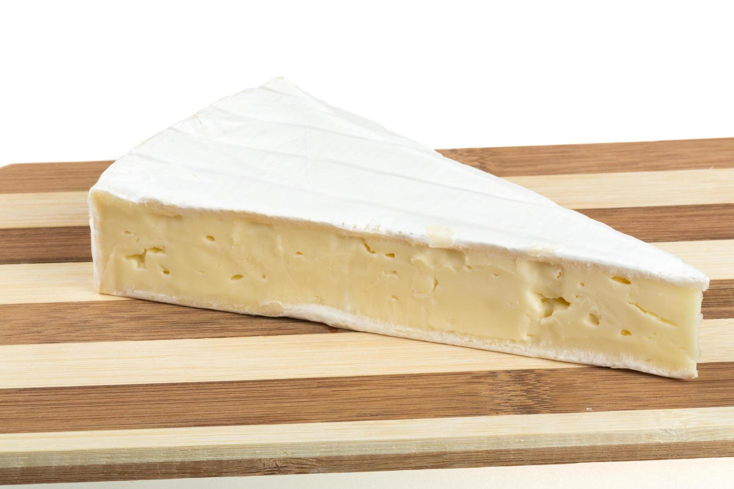 camembert cheese on white photo