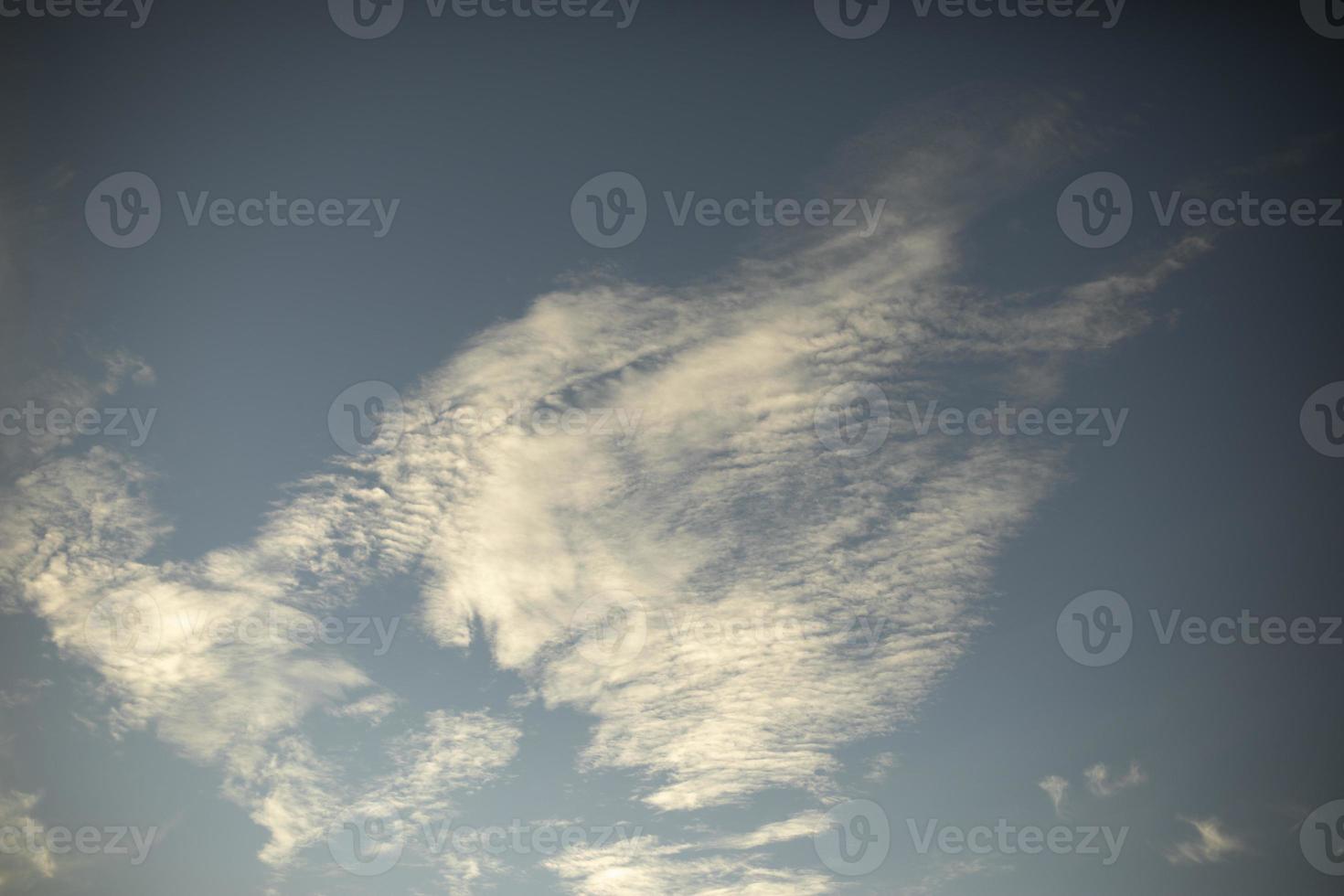 Clouds in sky. White clouds in summer. Summer weather. photo