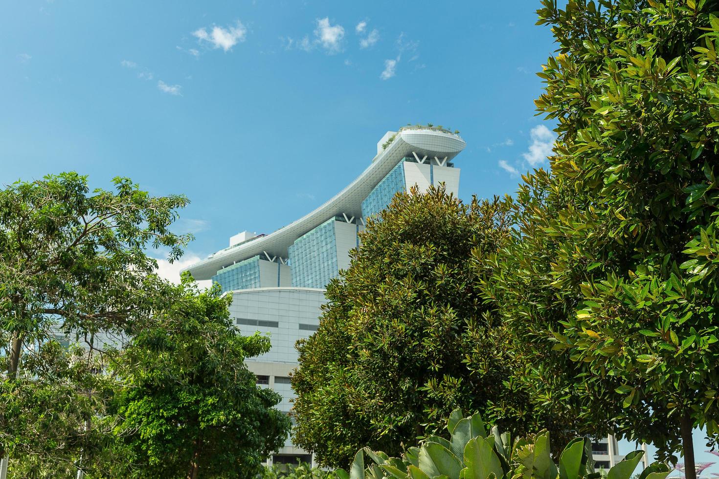 SINGAPORE, MAY 2022 -Marina Bay Sands Integrated Resort on May 11, 2014 in Singapore. It was opened in 2011 and features world's most expensive standalone casino. photo