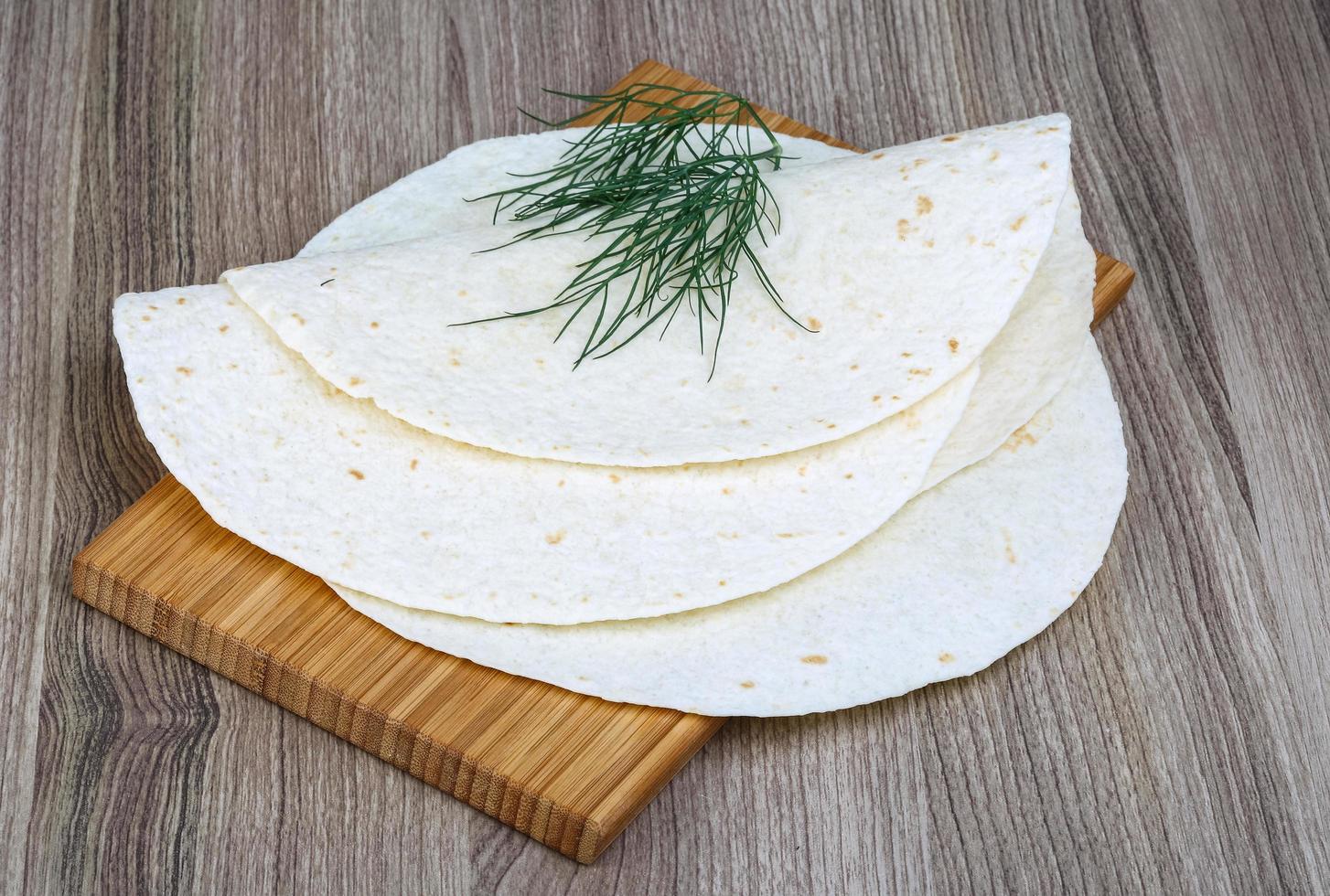 plato de tortillas vista foto