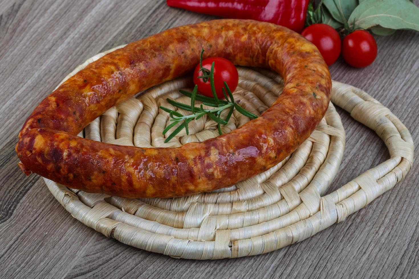 Sausage dish view photo