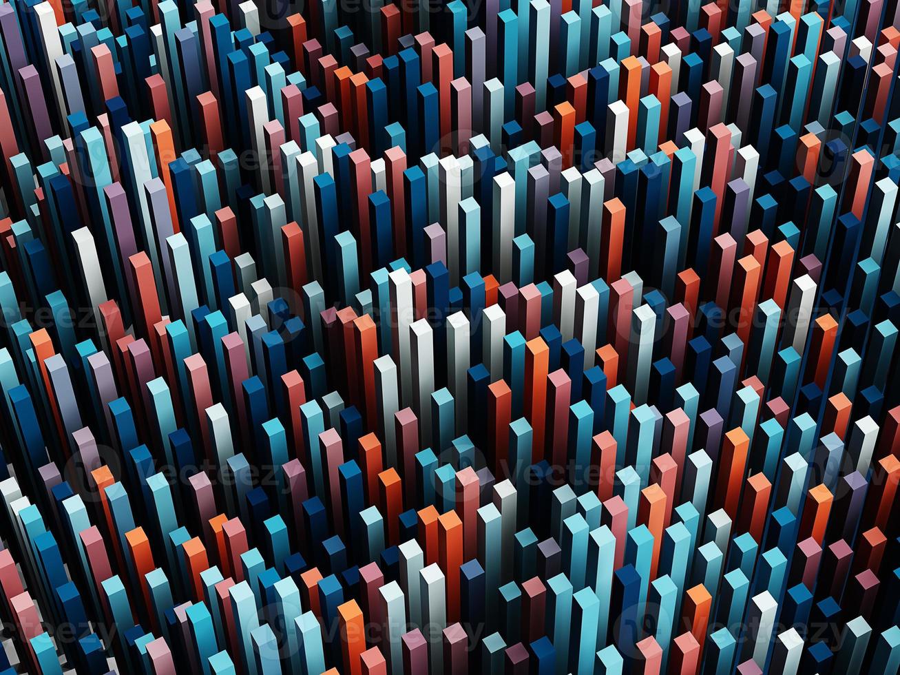 3d abstract mosaic structure. Trendy futuristic background photo