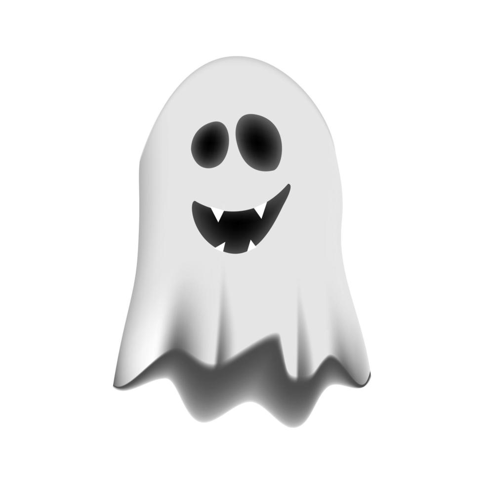 Happy Halloween Ghost. 3d cartoon character vecto vector