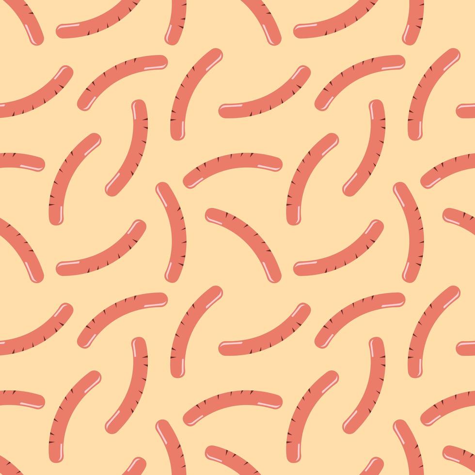 Seamless pattern with sausages photo