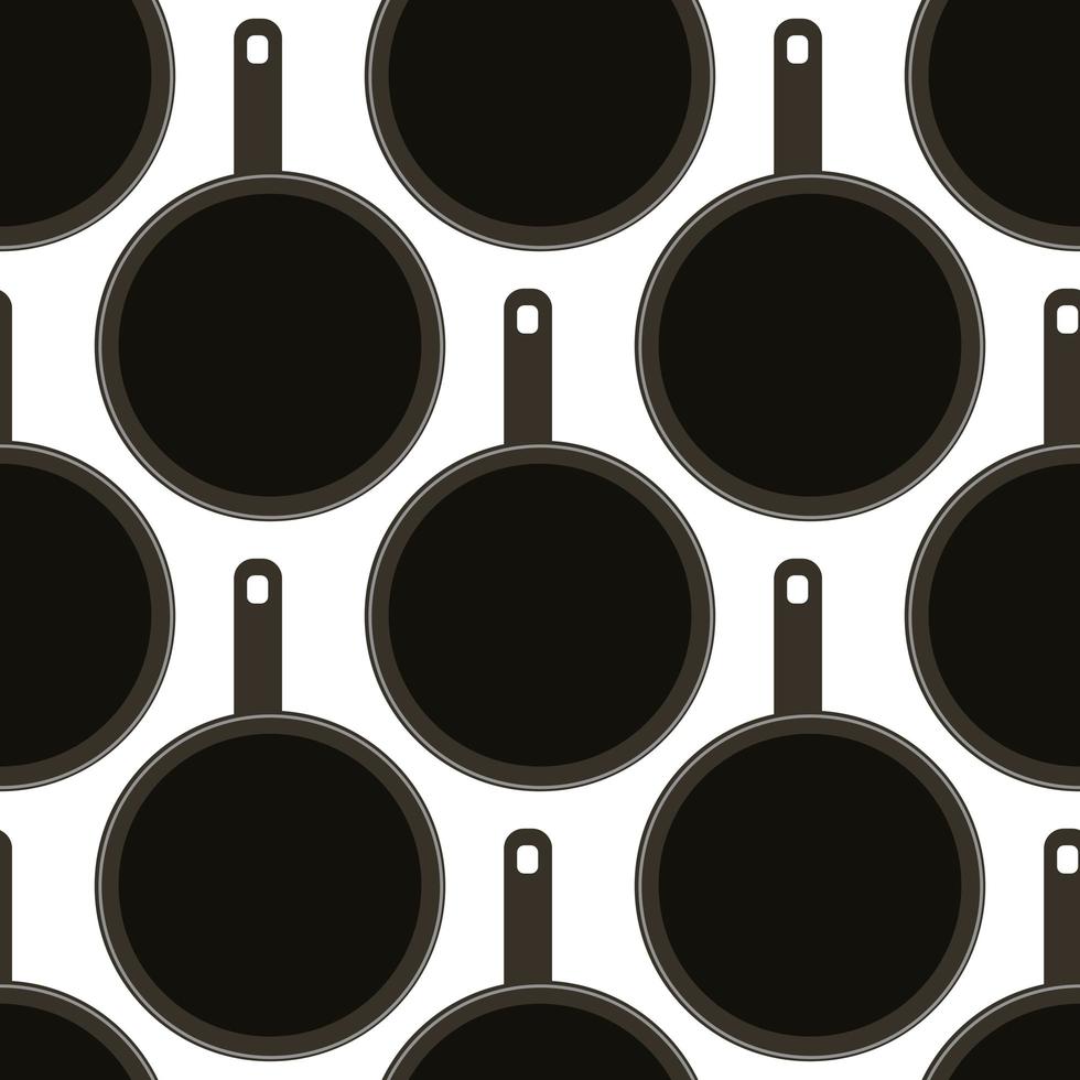 Seamless pattern with frying pans photo