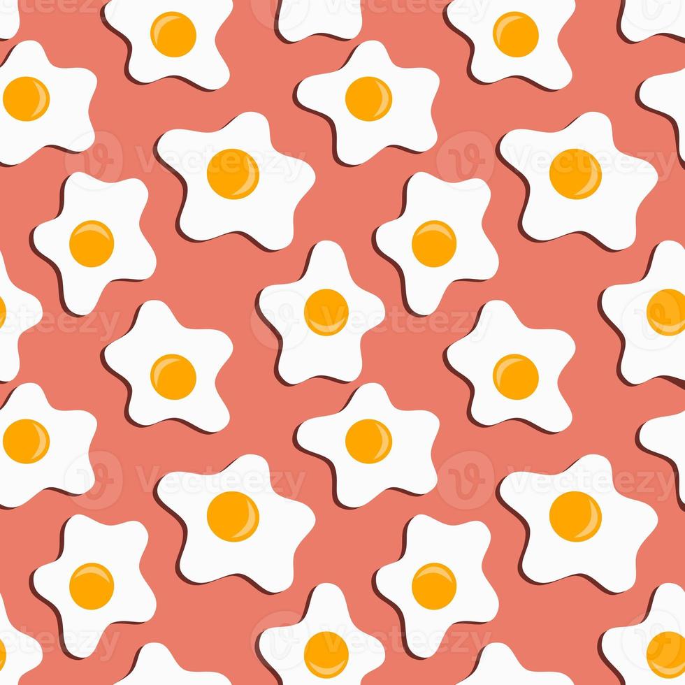 Seamless pattern with scrambled eggs photo