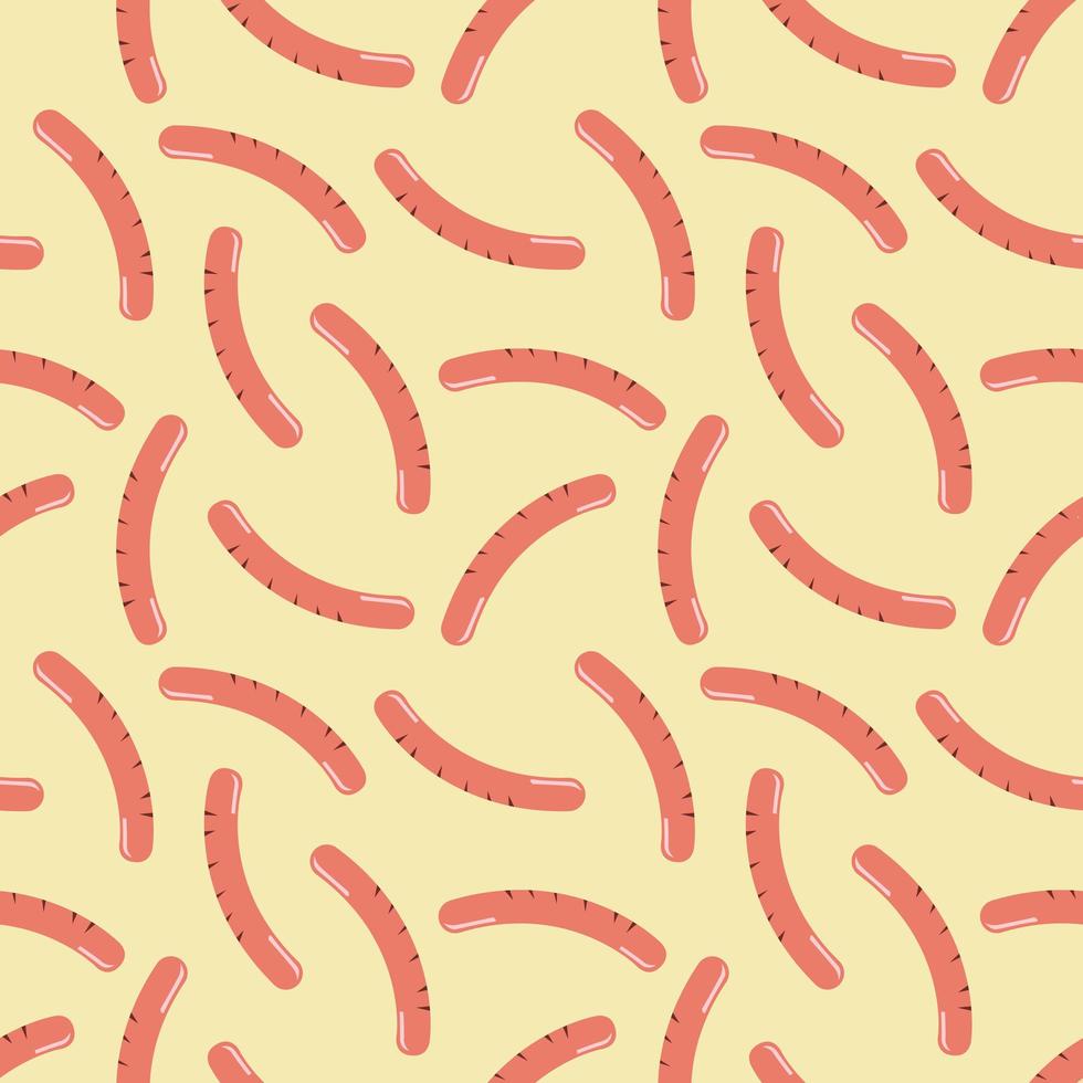 Seamless pattern with sausages photo