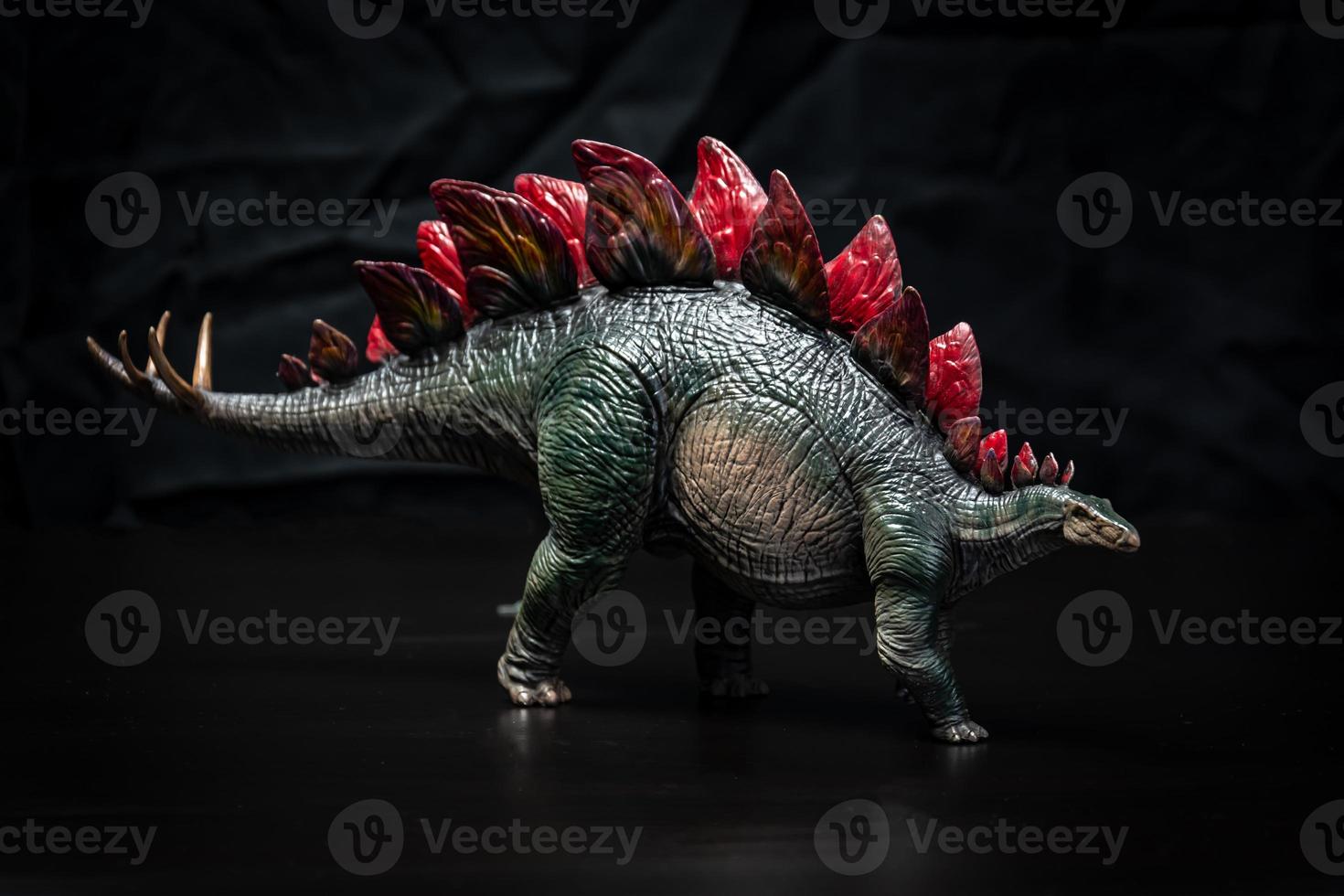 dinosaurio, estegosaurio en la oscuridad foto