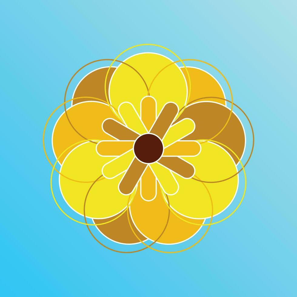 illustration logo flower on water vector