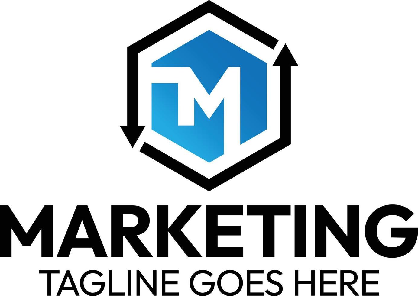 M Letter Logo - Marketing vector