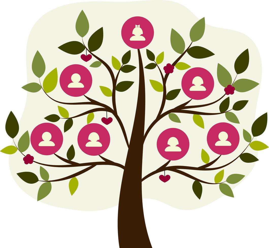 Genealogical tree for family history. Three generations vector