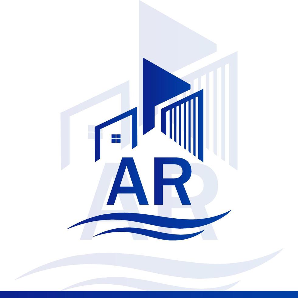 Letter real estate logo design for your company vector