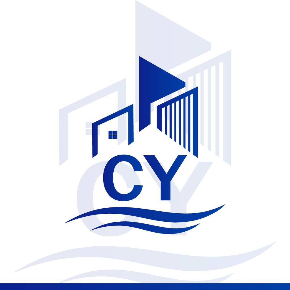 Letter real estate logo design for your company vector