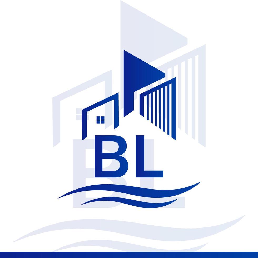 Letter real estate logo design for your company vector