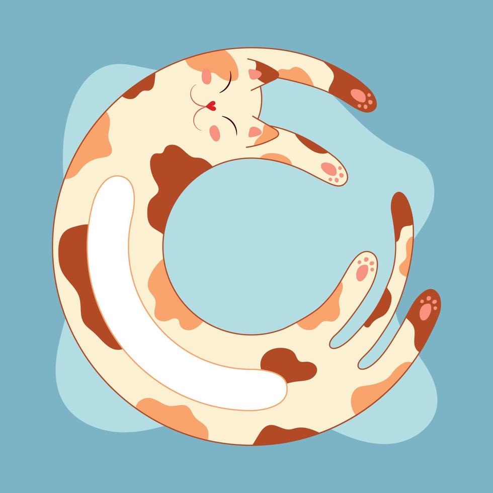 Cute funny Cat. Vector illustration