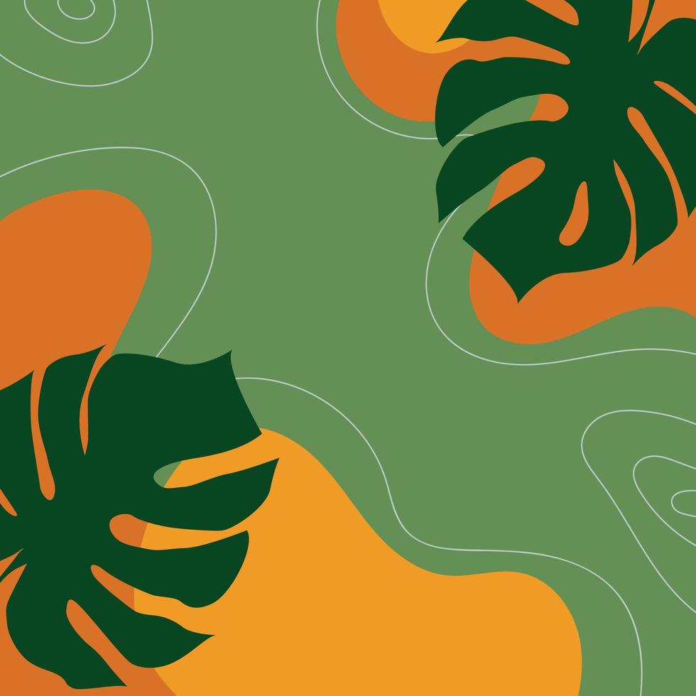 Abstract background Tropic Minimalist Style vector