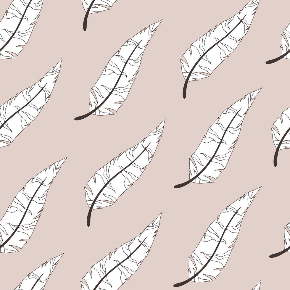Seamless pattern with feathers. Vintage pattern 2. vector