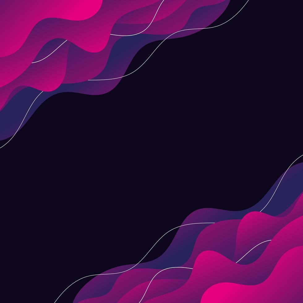 Pink Abstract Background. Pink-purple Waves. Square wallpaper. Gradient. White lines. Pattern. vector