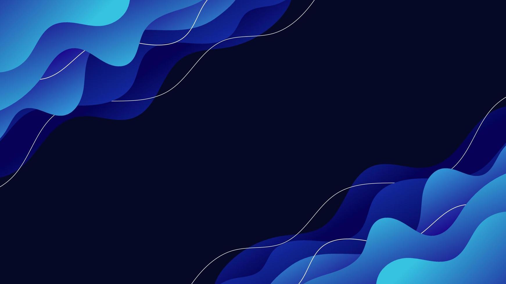 Blue Abstract Background, waves. Desktop wallpaper. vector