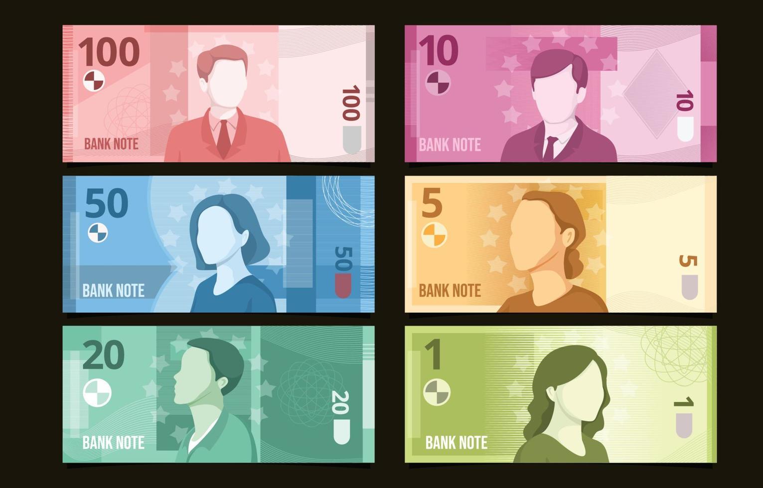 Paper Money Elements vector