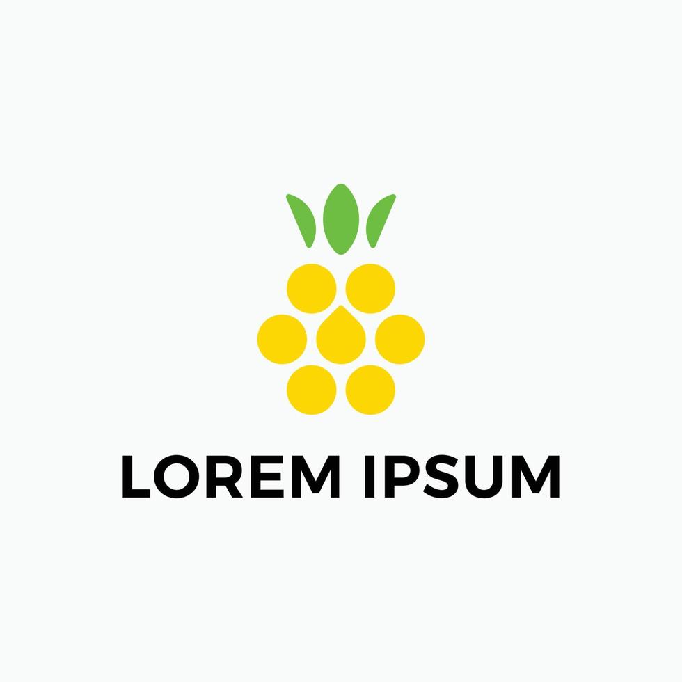 modern minimalist logo pineapple vector