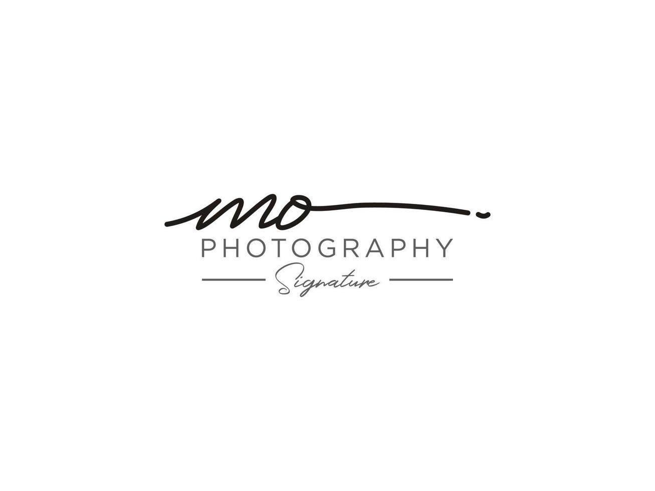 Letter MO Signature Logo Template Vector