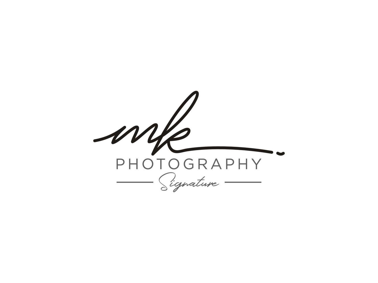Letter MK Signature Logo Template Vector