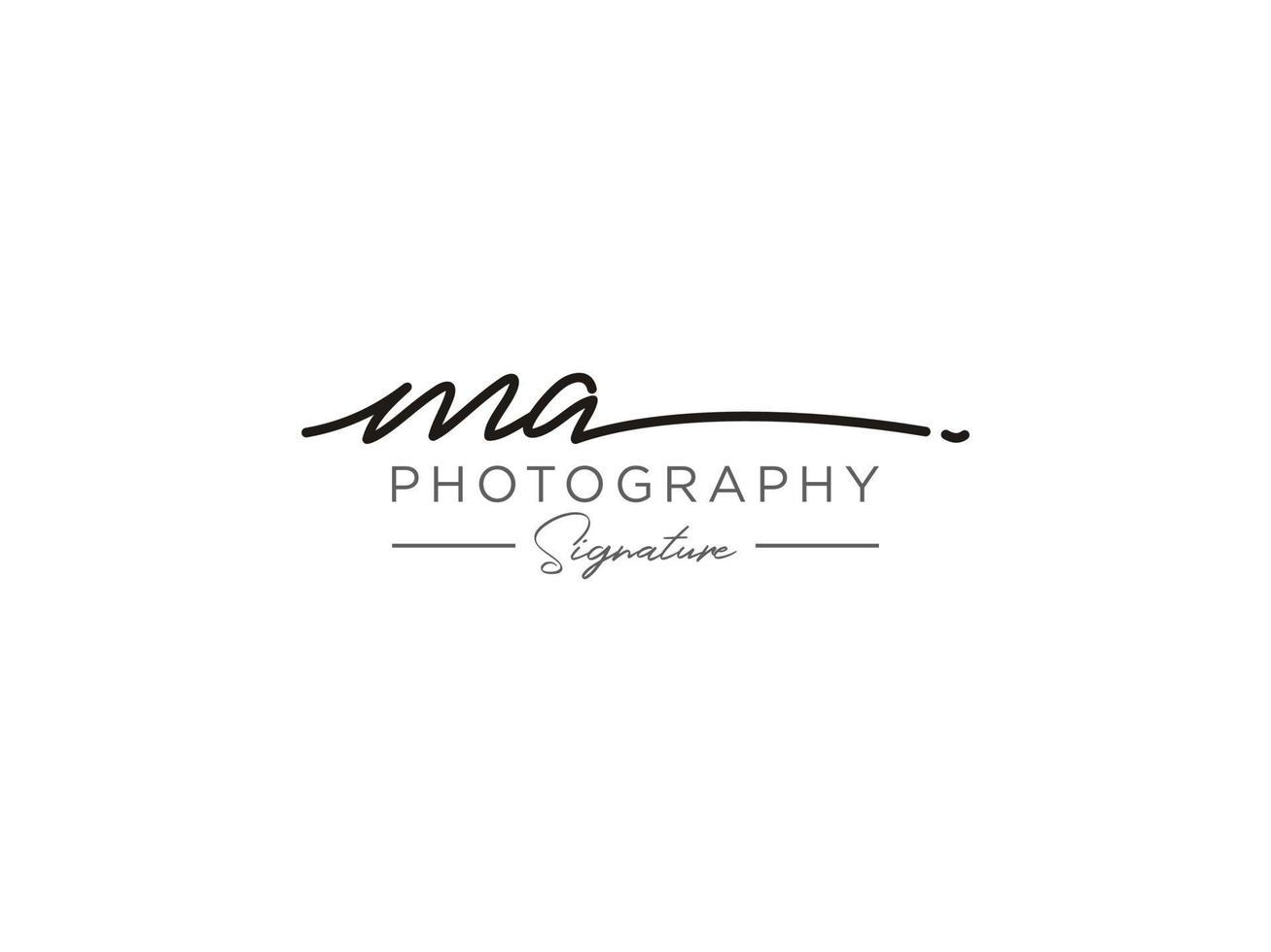 Letter MA Signature Logo Template Vector