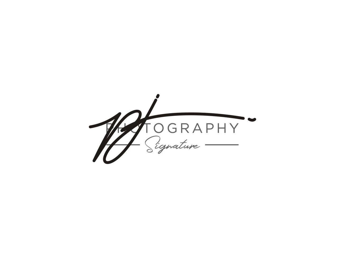 Letter PJ Signature Logo Template Vector