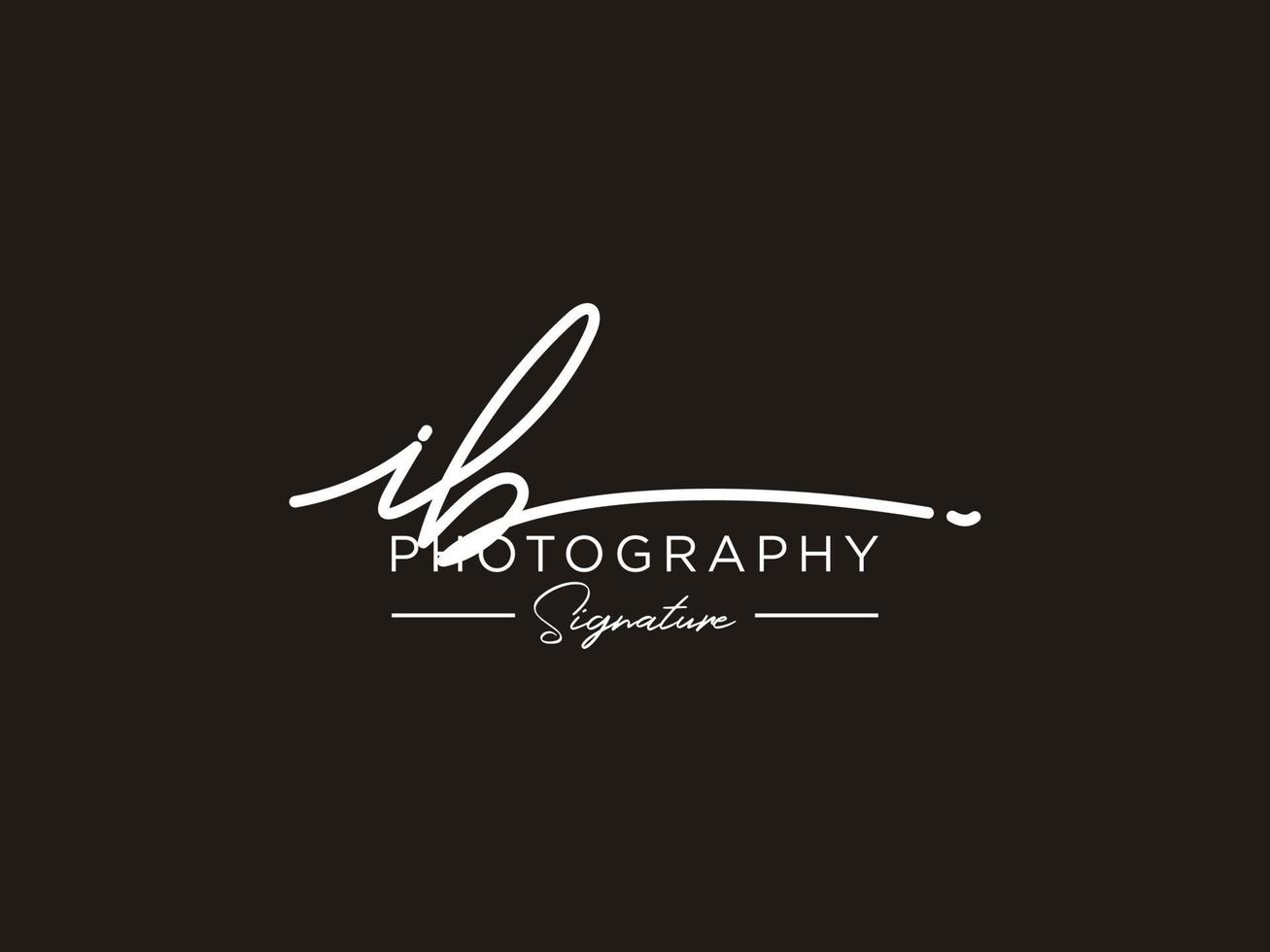 Letter IB Signature Logo Template Vector