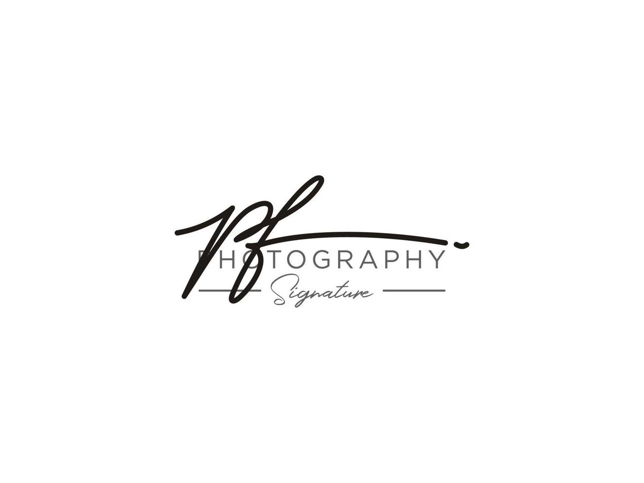 Letter PF Signature Logo Template Vector