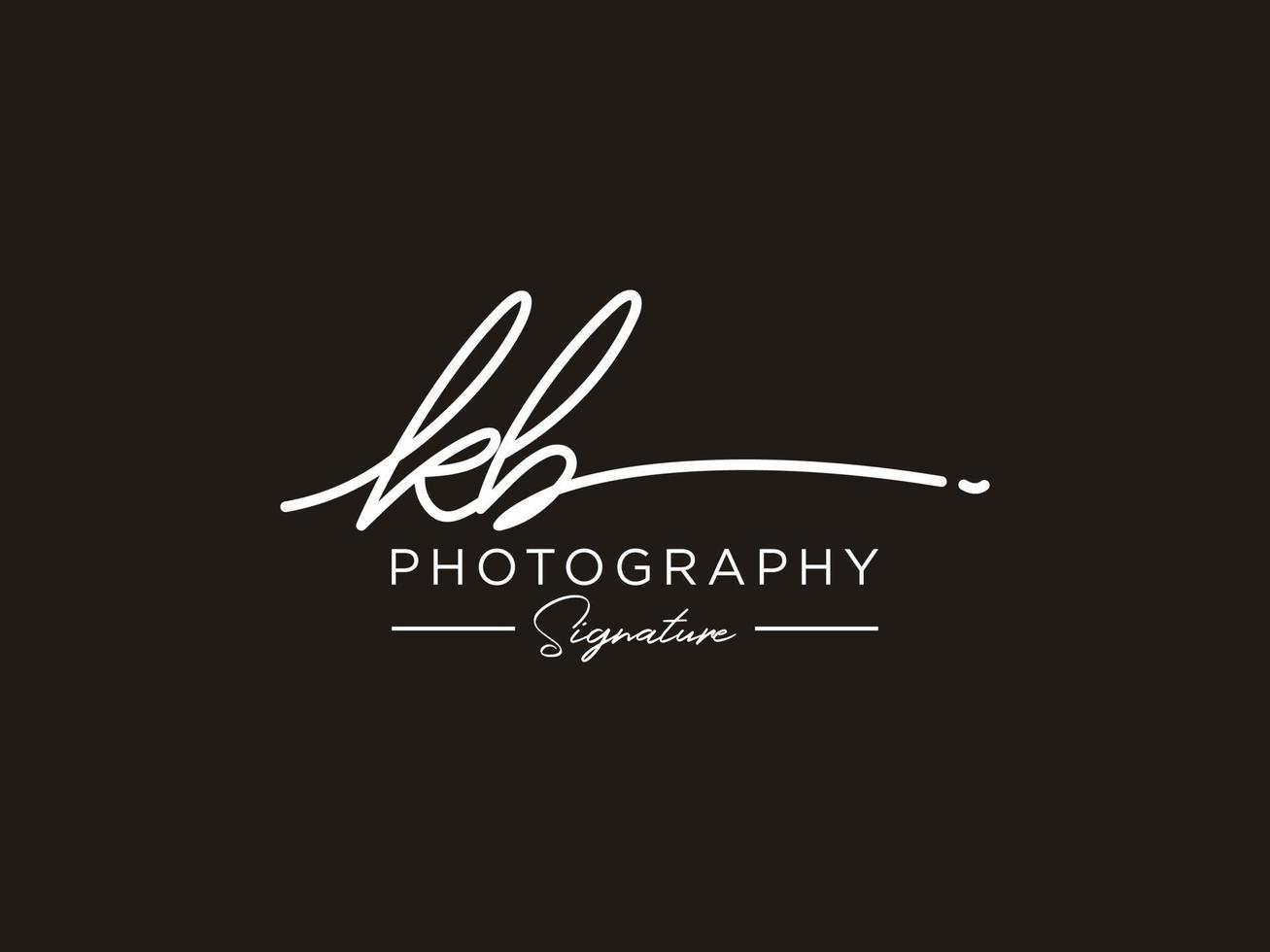 Letter KB Signature Logo Template Vector