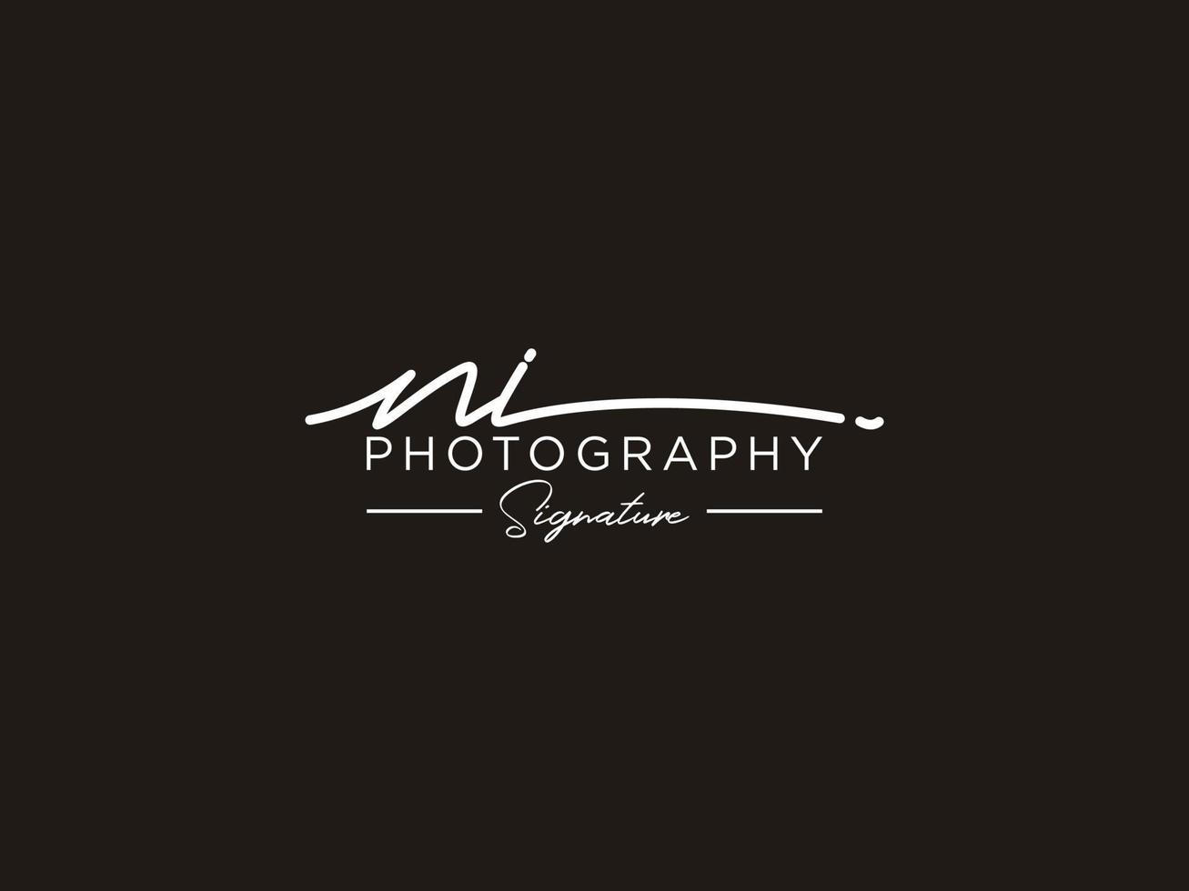 Letter NI Signature Logo Template Vector