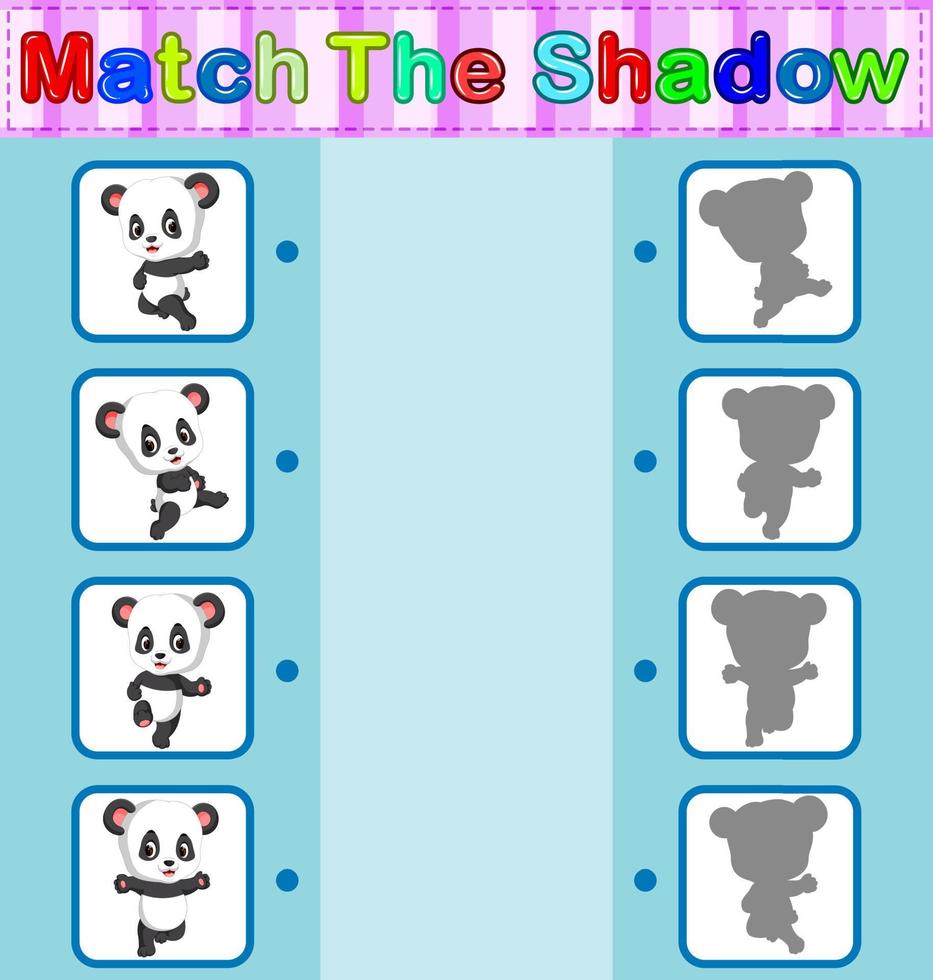 Find the correct shadow of the panda vector