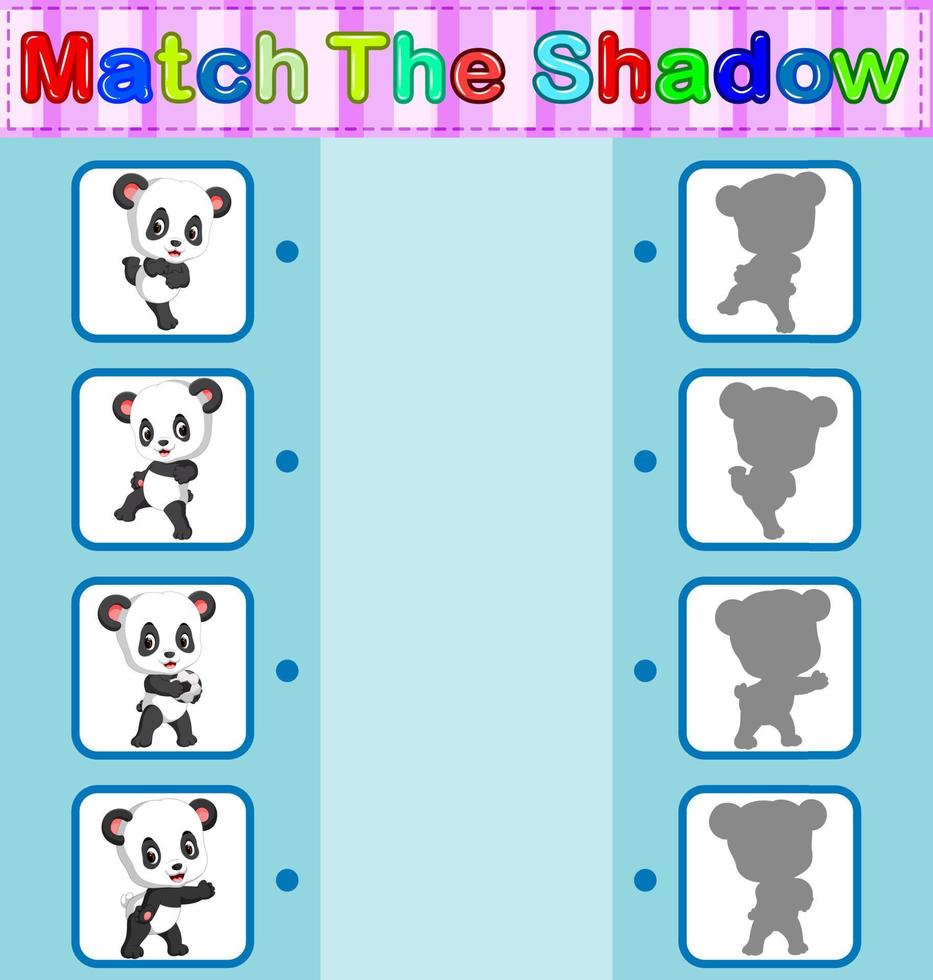 Find the correct shadow of the panda vector