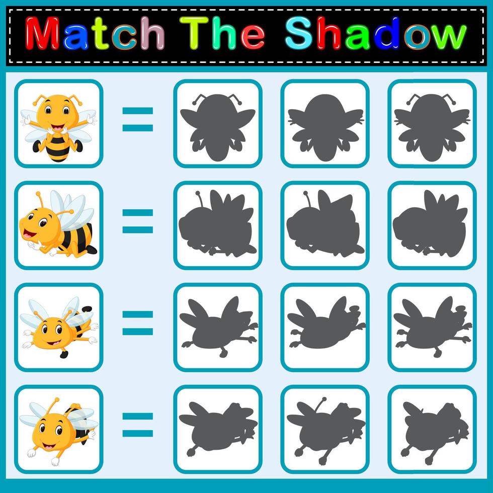 Find the correct shadow of the bee vector