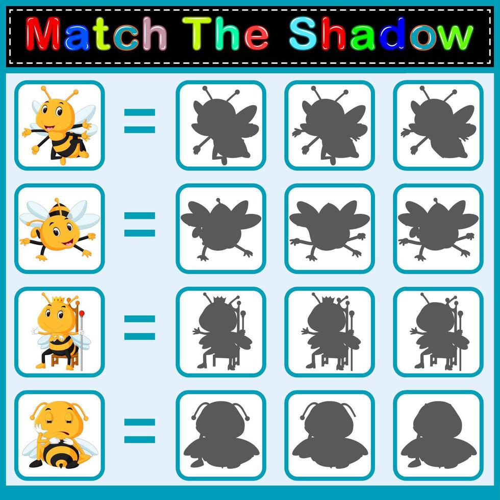 Find the correct shadow of the bee vector