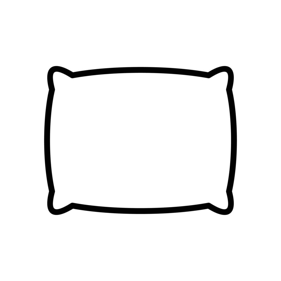 pillow outline icon vector