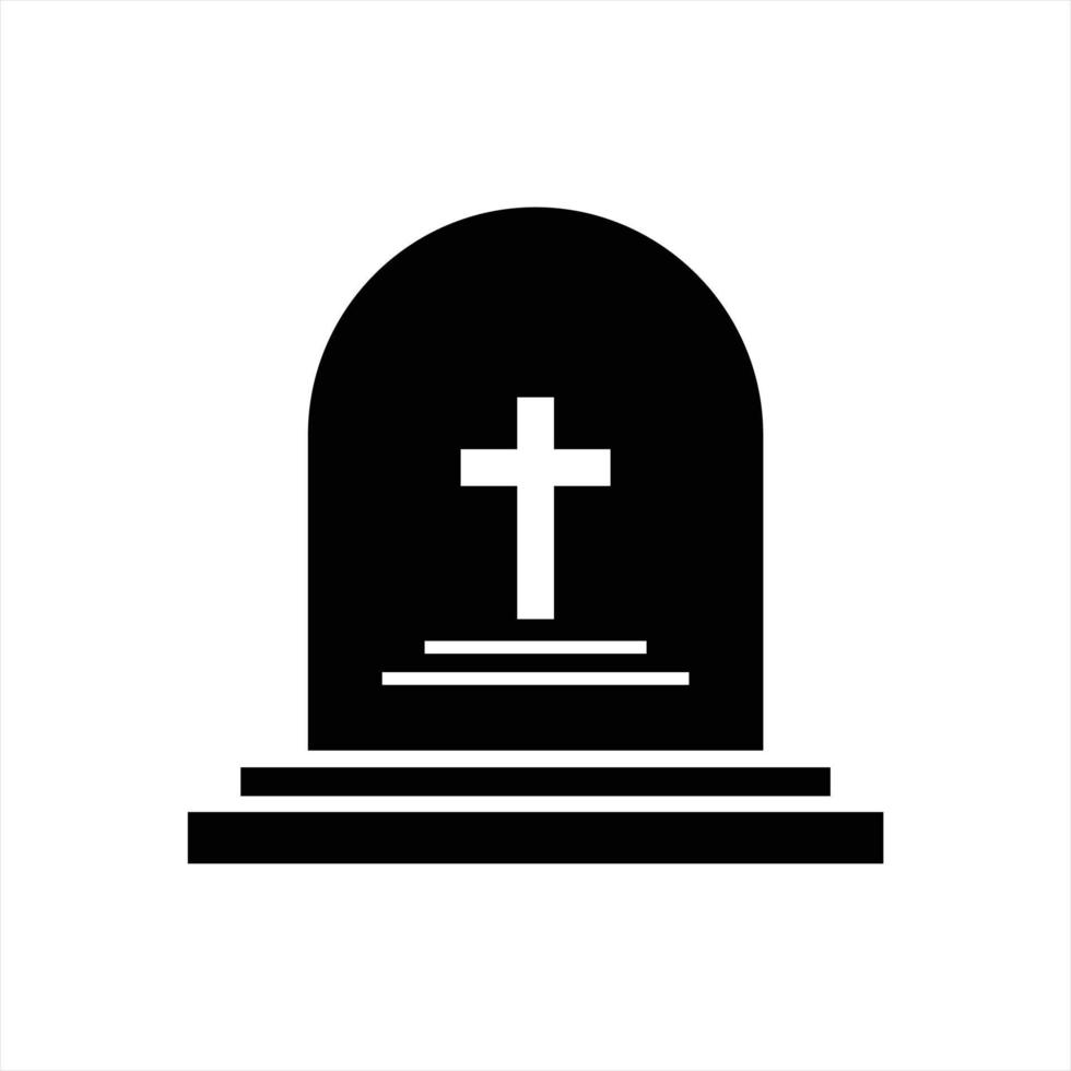 tombstone flat icon vector