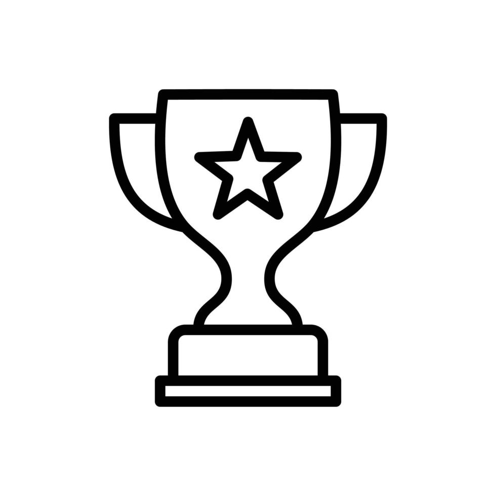 trophy outline icon vector