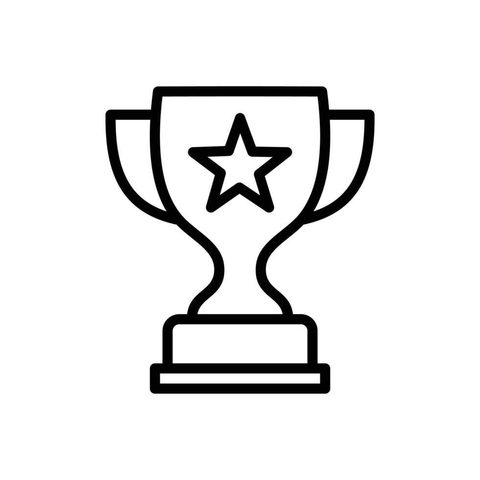 trophy outline icon vector