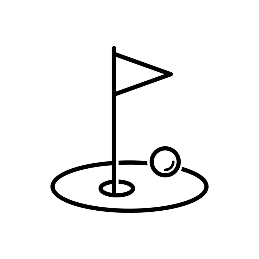 icono de contorno de golf vector