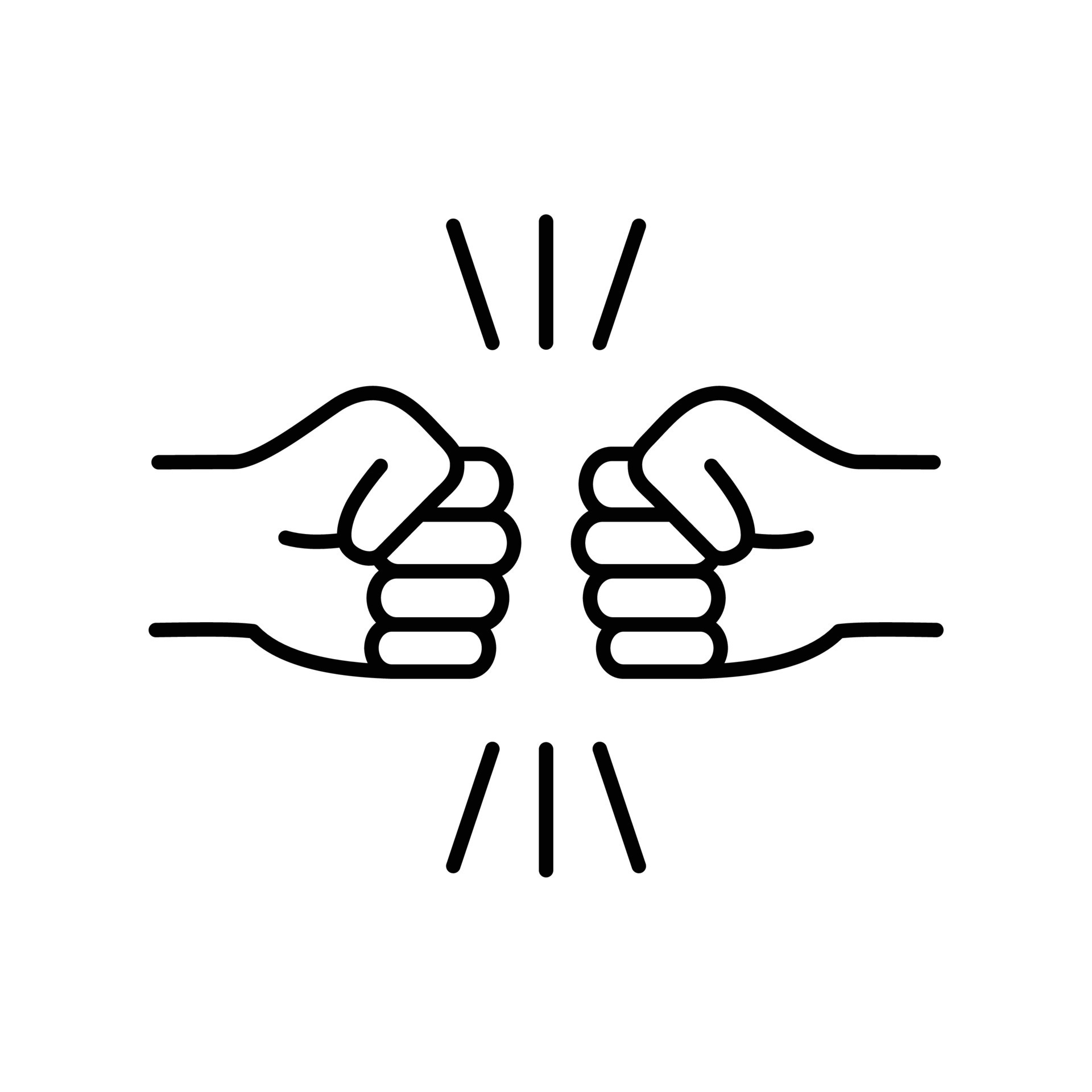 fist bump outline icon 12848392 Vector Art at Vecteezy