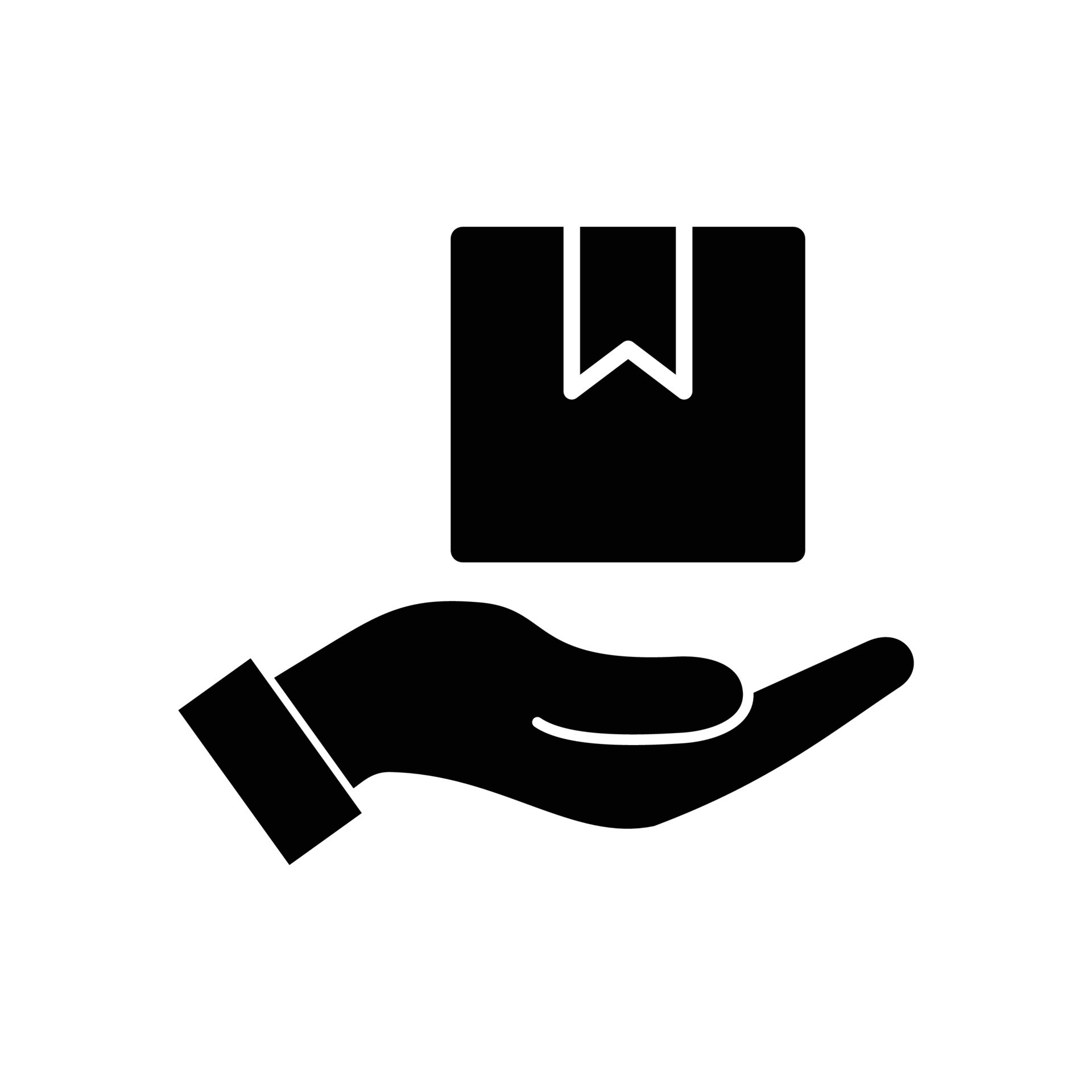 Hand and box icon 12848397 vector art at vecteezy