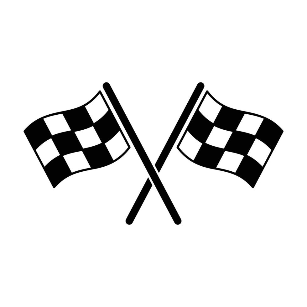 racing flags icon vector