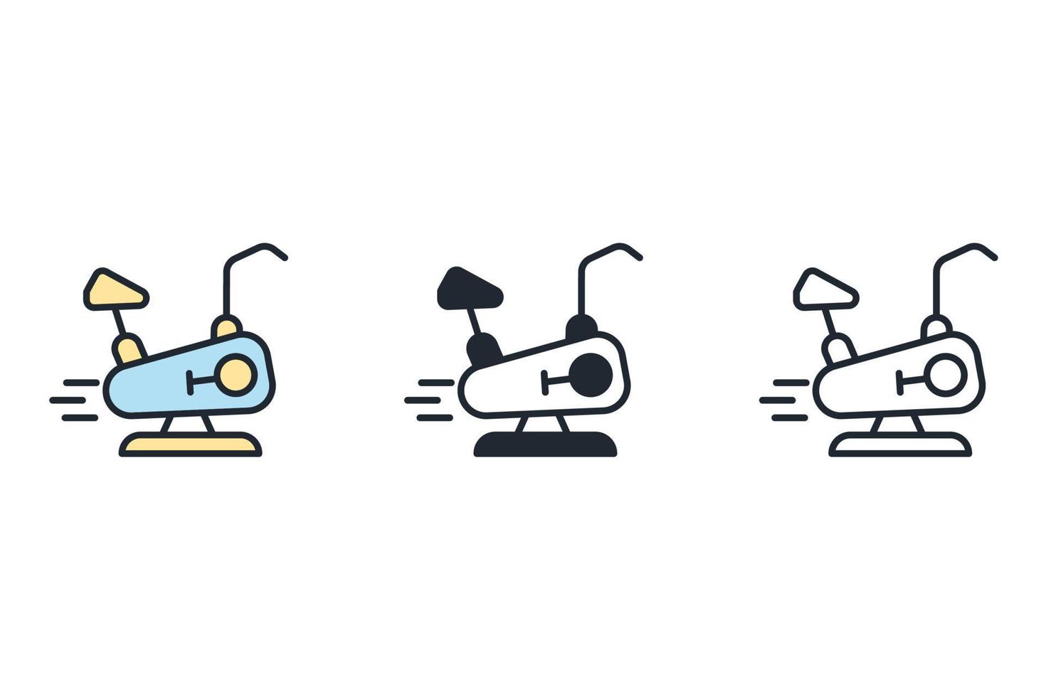 exercise bicycle icons  symbol vector elements for infographic web